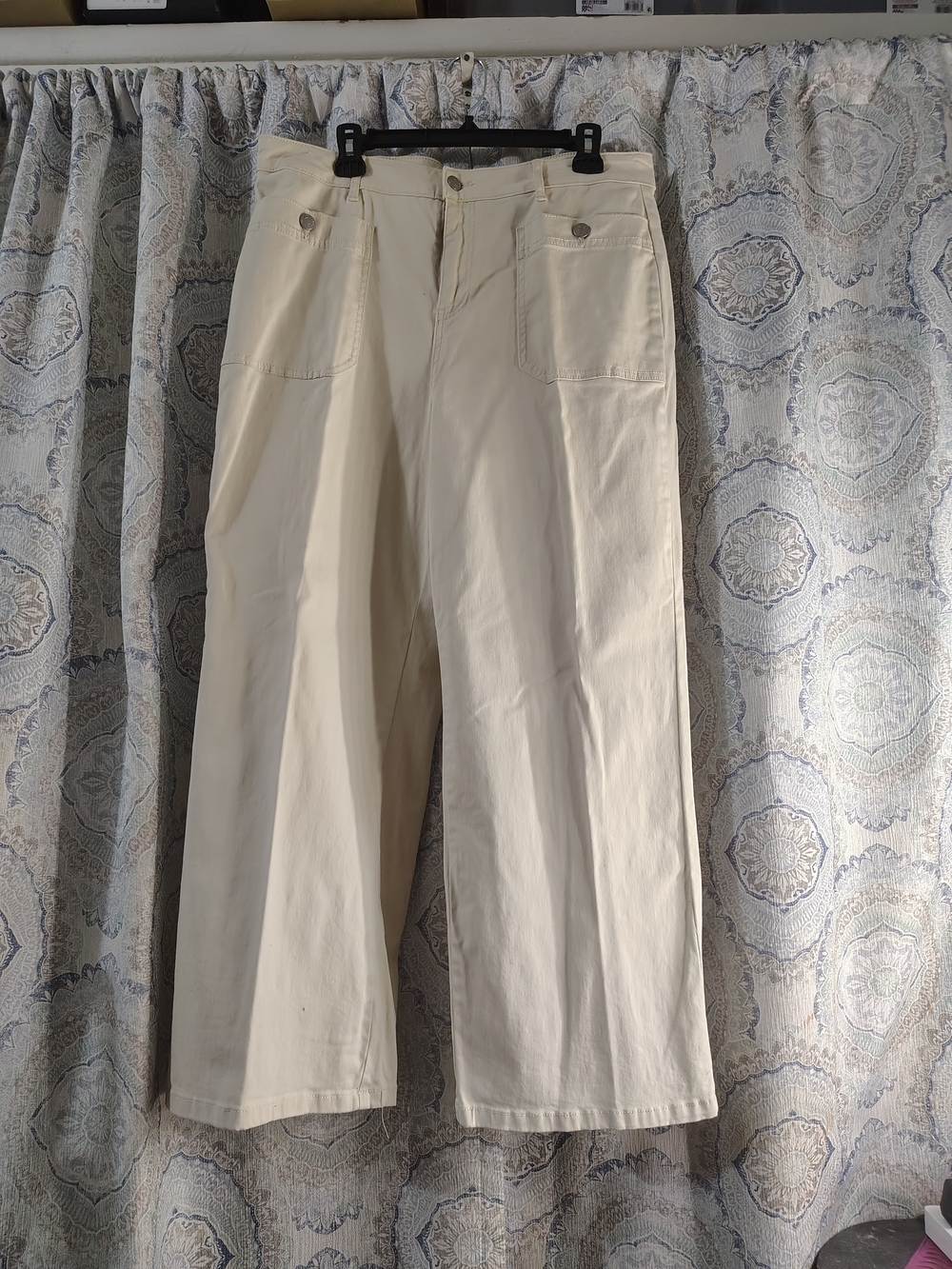 Marc New York Cream Straight-Leg Jumpsuit-Style Pants